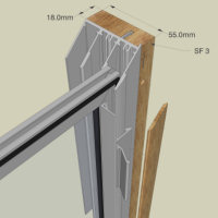 Secondary Glazing - SF3 Subframe, triple track, option for face fix
