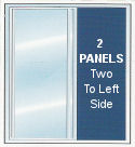 2 panel patio - panels all stacked to the left.