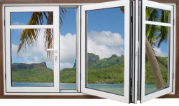 Folding window.