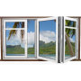 Folding window partially open.