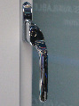 Chrome cranked handle