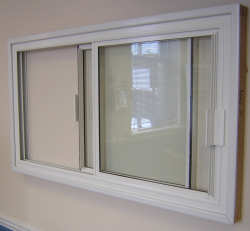 Horizontal sliding aluminium secondary glazing