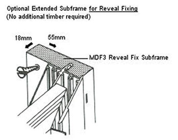 SF3 Subframe option for reveal fixing