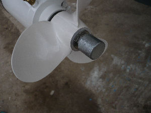Image showing Sacrificial Anode on end of propeller.
