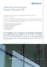 SunGuard 70, Solar Control Glass Brochure