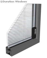 Electronic control unit blinds glass option