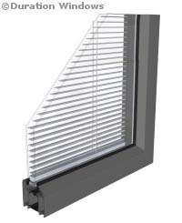 Push block manual blinds glass option