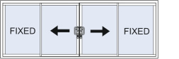 Opening styles for single track patios up to a 6 panel patio door