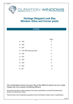 Heritage 'Stepped' Look Bay Window Kites and Corner Posts