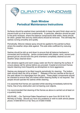 Sash Window Maintenance